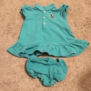 Ralph Lauren Blue dress with diaper cover